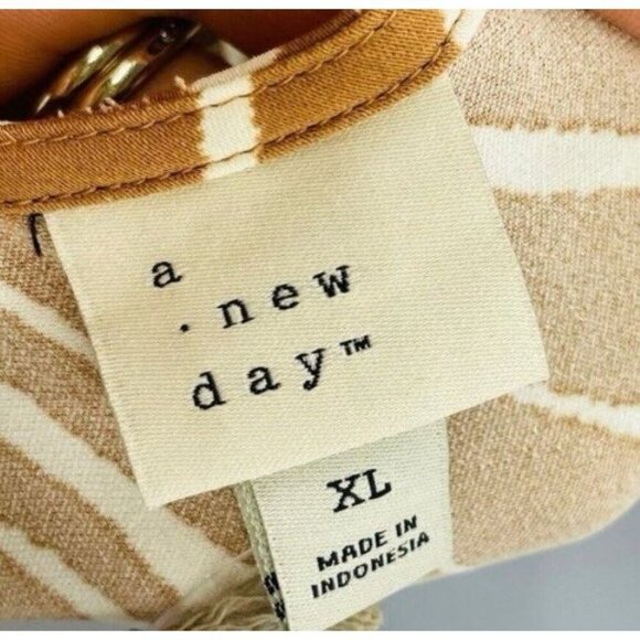 Women's Satin Dress Size XL Zebra Print Satin Midi - A New Day - Picture 3 of 4